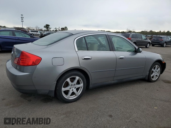 2004 Infiniti G35 w/Leather z VIN JNKCV51F04M715114, wystawiony jako Copart lot #45109415 z przebiegiem 244 446 mil mil oraz Szkoda całkowita • Salvage title. Historia ofert i sprzedaży dostępna na DreamBid. Obrazek 3.