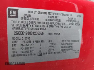 2008 Chevrolet Silverado 1500 1LT with VIN 2GCEC19J081256556, listed as a IAAI auction lot 42132995 with 178,937 mi miles and . Bid and sale history available at DreamBid. Image 9.