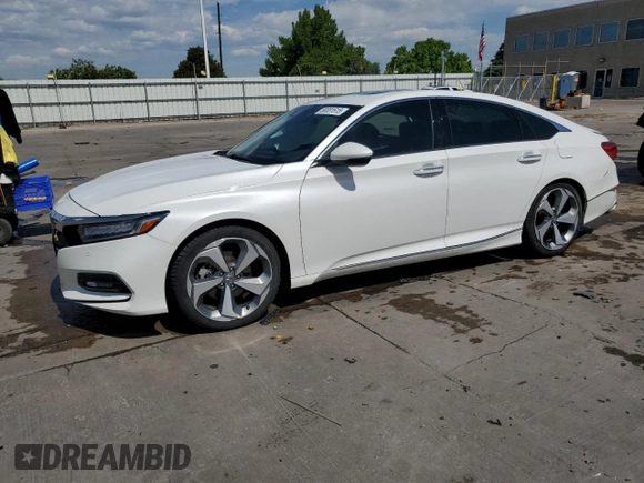 2019 Honda Accord Touring with VIN 1HGCV2F93KA018572, listed as a Copart auction lot 58381615 with 64,440 mi miles and Salvage title. Bid and sale history available at DreamBid. Image 1.