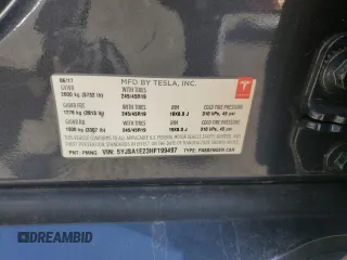 2017 Tesla Model S 100D с VIN 5YJSA1E23HF199497, выставлен на аукционе Copart как лот 51302475 с пробегом 61 993 миль миль и Списание • Salvage title. История ставок и продаж доступна на DreamBid. Изображение 15.