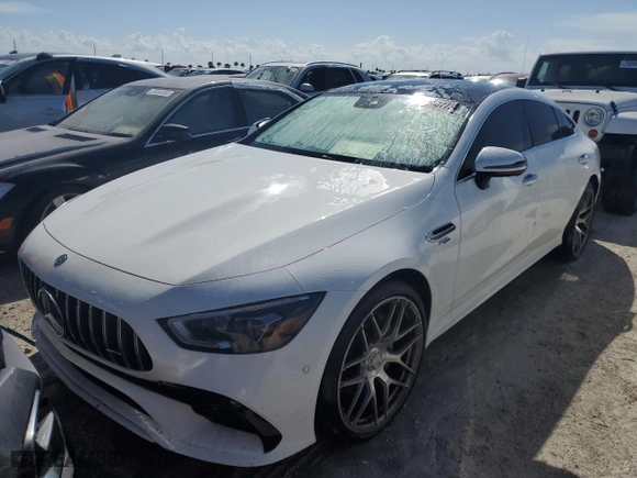 2020 Mercedes-Benz AMG GT with VIN W1K7X6BB4LA033437, listed as a Copart auction lot 74887734 with 0 mi miles and Salvage Title. Bid and sale history available at carsss.com. Image 1.