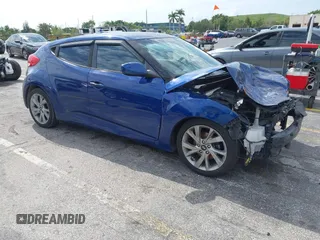 2016 Hyundai Veloster with VIN KMHTC6AD8GU271024, listed as a IAAI auction lot 41922887 with 103,716 mi miles and . Bid and sale history available at DreamBid. Image 1.