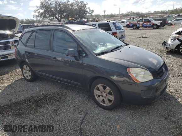 2007 Kia Rondo LX with VIN KNAFG525777082626, listed as a Copart auction lot 80005874 with 111,734 mi miles and Salvage Title. Bid and sale history available at carsss.com. Image 4.