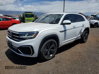 2022 Volkswagen Atlas SEL R-Line with VIN 1V2SC2CA4NC217331, listed as a Copart auction lot 56215595 with 16,707 mi miles and Clean title. Bid and sale history available at DreamBid. Image 1.