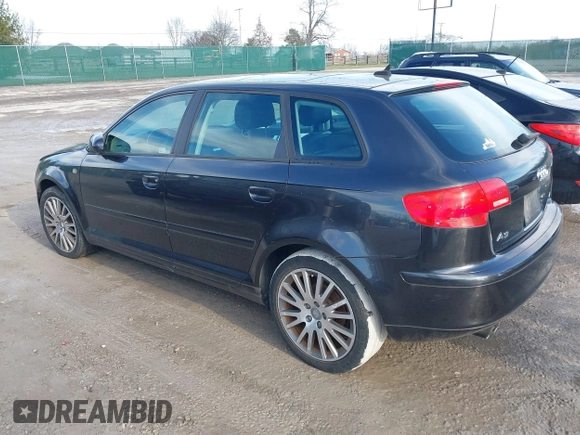 2008 Audi A3 with VIN WAUNF78P08A141023, listed as a IAAI auction lot 41633380 with 134,831 mi miles. Bid and sale history available at carsss.com. Image 3.