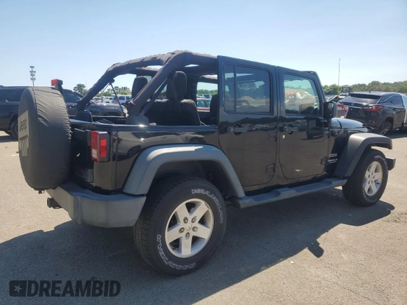 2017 Jeep Wrangler Unlimited Sport with VIN 1C4HJWDG8HL744823, listed as a Copart auction lot 65827465 with 51,859 mi miles and Salvage title. Bid and sale history available at DreamBid. Image 3.