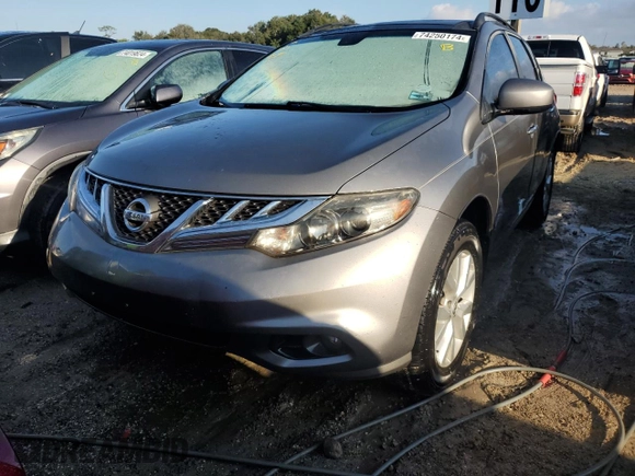 2012 Nissan Murano S with VIN JN8AZ1MU2CW120630, listed as a Copart auction lot 74250174 with 0 mi miles and Salvage Title. Bid and sale history available at carsss.com. Image 5.