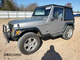 2001 Jeep Wrangler SE with VIN 1J4FA29P11P334902, listed as a Copart auction lot 83883654 with 157,827 mi miles and Salvage Title. Bid and sale history available at carsss.com. Image 1.