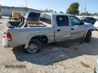 2000 Dodge Dakota Sport with VIN 1B7GG2AN4YS759962, listed as a Copart auction lot 76672814 with 196,108 mi miles and Salvage Title. Bid and sale history available at carsss.com. Image 3.
