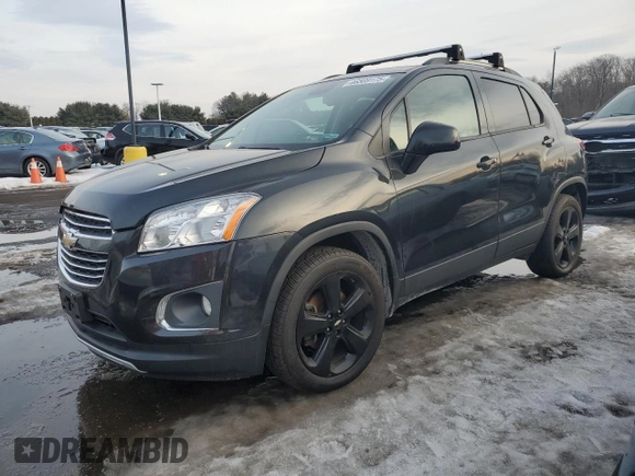 2016 Chevrolet Trax LTZ with VIN KL7CJRSB5GB707717, listed as a Copart auction lot 46509175 with 63,736 mi miles and Clean Title. Bid and sale history available at carsss.com. Image 1.