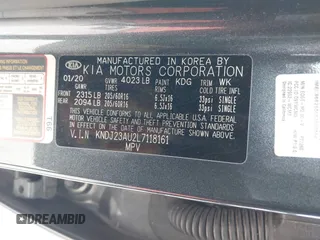 2020 Kia Soul LX with VIN KNDJ23AU2L7118161, listed as a IAAI auction lot 41402849 with 103,215 mi miles. Bid and sale history available at carsss.com. Image 9.