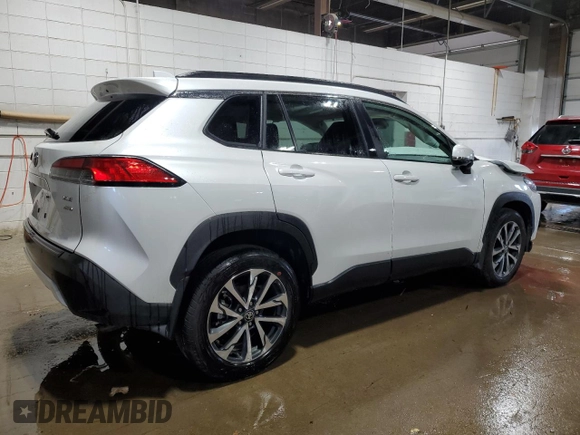 2023 Toyota Corolla Cross XLE with VIN 7MUDAABG9PV074996, listed as a Copart auction lot 47436105 with 21,766 mi miles and Salvage title. Bid and sale history available at DreamBid. Image 3.