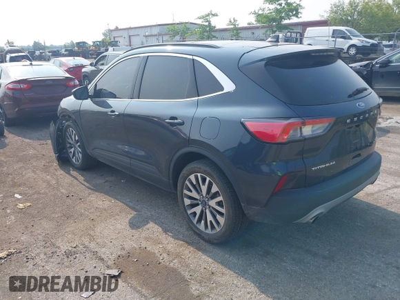 2022 Ford Escape Titanium with VIN 1FMCU9J93NUB50196, listed as a IAAI auction lot 42420209 with 22,210 mi miles and . Bid and sale history available at DreamBid. Image 3.
