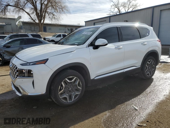 2023 Hyundai Santa Fe Limited z VIN 5NMS4DAL1PH615292, wystawiony jako Copart lot #85105624 z przebiegiem 16 036 mil mil oraz Szkoda całkowita • Salvage title. Historia ofert i sprzedaży dostępna na DreamBid. Obrazek 1.