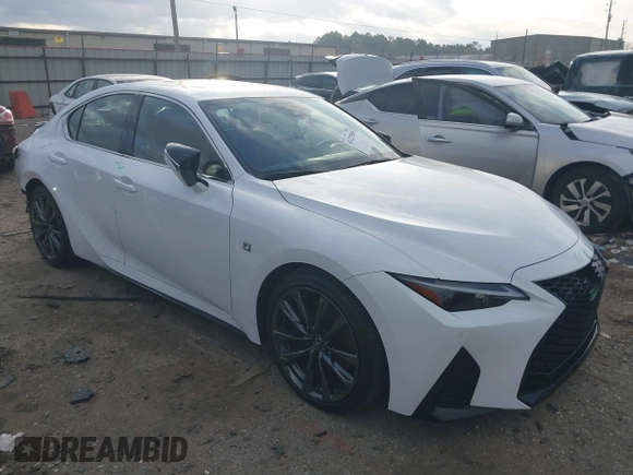 2023 Lexus IS with VIN JTHGZ1B27P5063200, listed as a IAAI auction lot 41227508 with 10,931 mi miles. Bid and sale history available at carsss.com. Image 1.