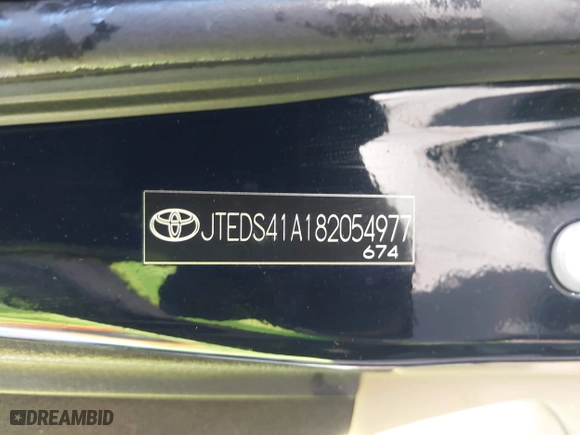 2008 Toyota Highlander with VIN JTEDS41A182054977, listed as a IAAI auction lot 41755569 with 1 mi miles. Bid and sale history available at carsss.com. Image 9.