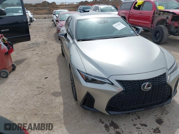 2023 Lexus IS with VIN JTHBZ1B23P5070686, listed as a IAAI auction lot 41784402 with 18,400 mi miles. Bid and sale history available at carsss.com. Image 1.