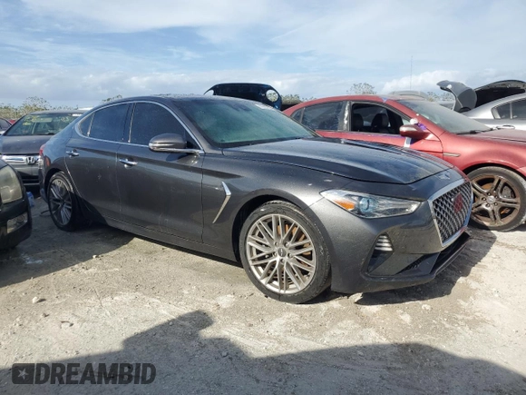 2021 Genesis G70 2.0T with VIN KMTG34LA8MU066796, listed as a Copart auction lot 82797274 with Not provided miles and Non repairable. Bid and sale history available at DreamBid. Image 4.