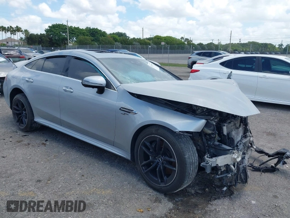 2021 Mercedes-Benz AMG GT 43 z VIN W1K7X5KB0MA039134, wystawiony jako IAAI lot #42129975 z przebiegiem 50 856 mil mil oraz . Historia ofert i sprzedaży dostępna na DreamBid. Obrazek 1.