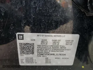 2020 Chevrolet Traverse LT Cloth with VIN 1GNEVGKW8LJ176334, listed as a Copart auction lot 47797155 with 90,117 mi miles and Salvage Title. Bid and sale history available at carsss.com. Image 15.