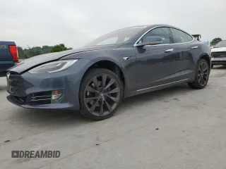 2020 Tesla Model S Long Range with VIN 5YJSA1E22LF351472, listed as a Copart auction lot 56195695 with 76,311 mi miles and Salvage title. Bid and sale history available at DreamBid. Image 1.