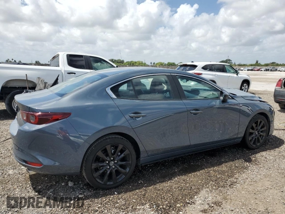 2025 Mazda 3 S Carbon Edition with VIN 3MZBPBCM2SM455573, listed as a Copart auction lot 54517615 with 3,844 mi miles and Clean Title. Bid and sale history available at DreamBid. Image 3.