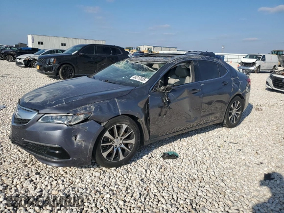 2017 Acura TLX with VIN 19UUB1F32HA003881, listed as a Copart auction lot 44217035 with 0 mi miles and Salvage Title. Bid and sale history available at carsss.com. Image 1.