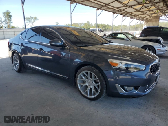 2014 Kia Cadenza Premium with VIN KNALN4D72E5128499, listed as a Copart auction lot 70269884 with 95,599 mi miles and Salvage Title. Bid and sale history available at carsss.com. Image 4.