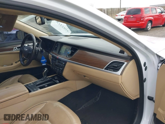 2015 Hyundai Genesis 3.8L with VIN KMHGN4JEXFU078879, listed as a IAAI auction lot 42023183 with 178,075 mi miles. Bid and sale history available at carsss.com. Image 5.