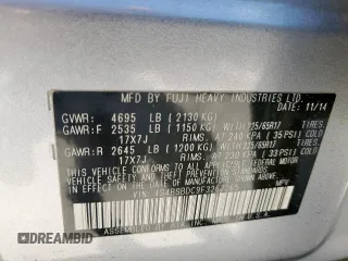 2015 Subaru Outback Premium with VIN 4S4BSBDC9F3262265, listed as a Copart auction lot 59725805 with 78,856 mi miles and Salvage title. Bid and sale history available at DreamBid. Image 13.