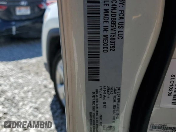 2021 Jeep Compass Latitude z VIN 3C4NJDBB5MT560792, wystawiony jako Copart lot #56300155 z przebiegiem 89 783 mil mil oraz Szkoda całkowita • Salvage title. Historia ofert i sprzedaży dostępna na DreamBid. Obrazek 13.