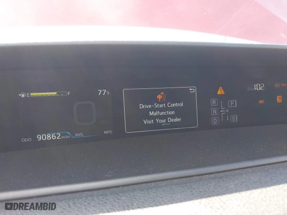 2017 Toyota Prius Two with VIN JTDKBRFU0H3538662, listed as a IAAI auction lot 42011499 with 90,862 mi miles. Bid and sale history available at carsss.com. Image 7.