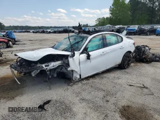 2018 Alfa Romeo Giulia Ti Sport with VIN ZARFAEEN7J7567295, listed as a Copart auction lot 52021355 with Not provided miles and Salvage title. Bid and sale history available at DreamBid. Image 1.