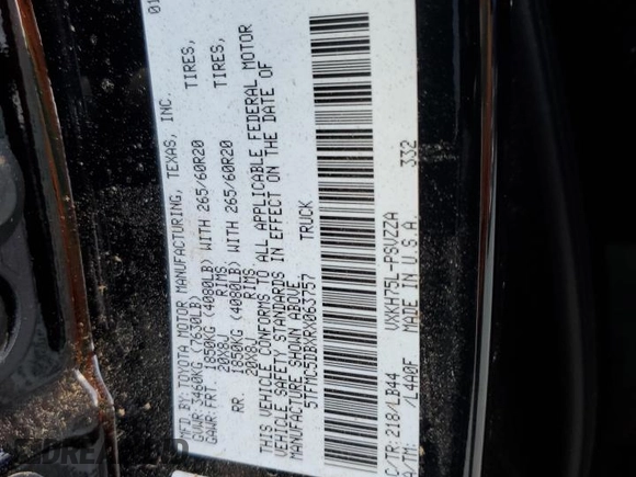 2024 Toyota Tundra 1794 Edition with VIN 5TFMC5DBXRX063757, listed as a Copart auction lot 74840034 with Not provided miles and Salvage title. Bid and sale history available at DreamBid. Image 13.