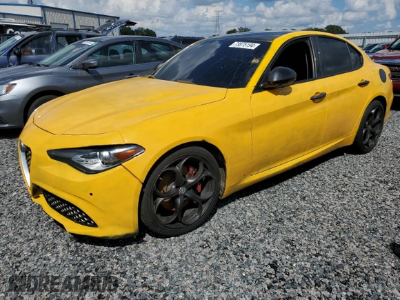 2019 Alfa Romeo Giulia Ti Sport with VIN ZARFAMBN0K7603506, listed as a Copart auction lot 82777534 with 0 mi miles and Non Repairable. Bid and sale history available at carsss.com. Image 1.