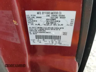 2004 Ford F-150 XLT с VIN 1FTPX14584NC56613, выставлен на аукционе Copart как лот 58609985 с пробегом 156 853 миль миль и Чистый • Clean title. История ставок и продаж доступна на DreamBid. Изображение 12.