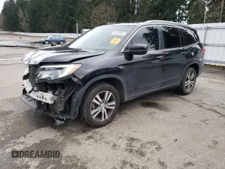 2017 Honda Pilot EX-L with VIN 5FNYF6H56HB086982, listed as a Copart auction lot 45590945 with 141,112 mi miles and Salvage Title. Bid and sale history available at DreamBid. Image 1.