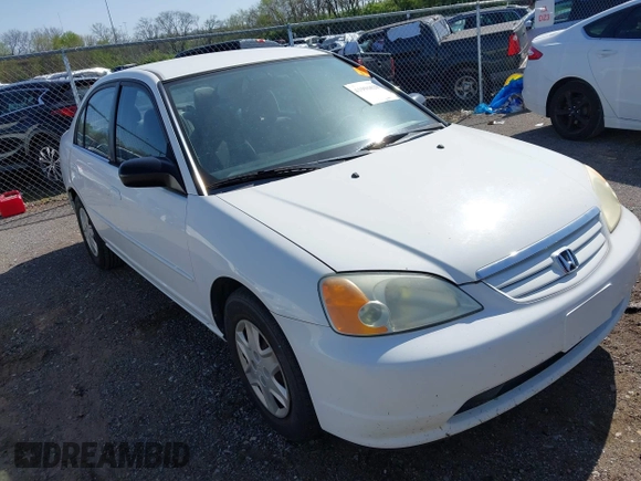 2003 Honda Civic LX with VIN 1HGES16583L004312, listed as a IAAI auction lot 41996828 with 222,270 mi miles. Bid and sale history available at carsss.com. Image 6.