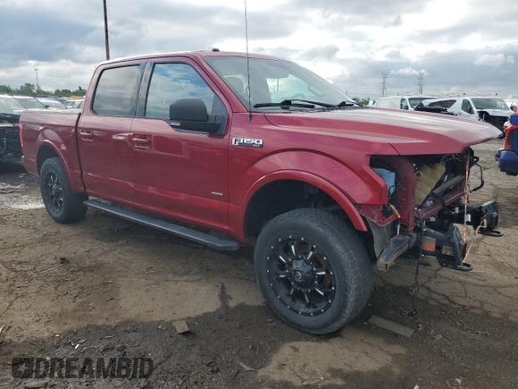 2017 Ford F-150 XL with VIN 1FTEW1EP1HFA32660, listed as a Copart auction lot 61466995 with 213,950 mi miles and Salvage title. Bid and sale history available at DreamBid. Image 4.
