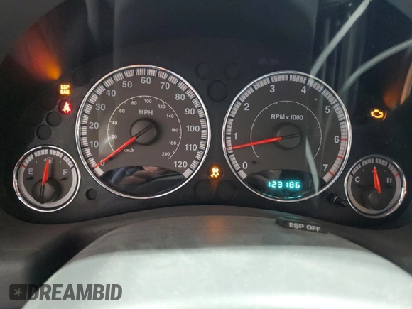 2006 Jeep Liberty Limited with VIN 1J4GL58K26W169185, listed as a Copart auction lot 55209035 with 123,186 mi miles and Salvage Title. Bid and sale history available at carsss.com. Image 9.