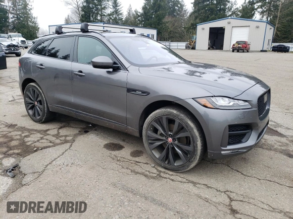 2019 Jaguar F-Pace 30t R-Sport with VIN SADCL2GX7KA352187, listed as a Copart auction lot 87842805 with 59,995 mi miles and Salvage title. Bid and sale history available at DreamBid. Image 4.