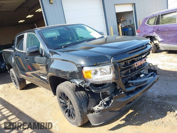 2022 GMC Canyon 2WD Elevation with VIN 1GTG5CEN5N1119458, listed as a IAAI auction lot 41708355 with 72,937 mi miles. Bid and sale history available at carsss.com. Image 1.