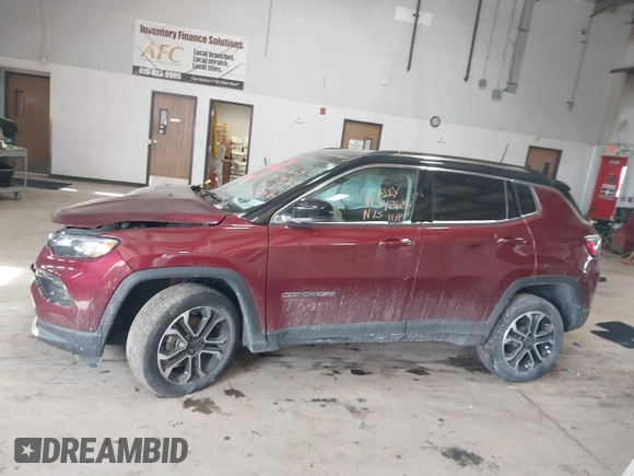2022 Jeep Compass High Altitude with VIN 3C4NJDCB6NT107779, listed as a IAAI auction lot 41343659 with 32,612 mi miles and . Bid and sale history available at DreamBid. Image 14.