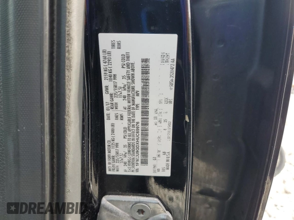 2017 Ford Escape SE with VIN 1FMCU9GDXHUC69976, listed as a Copart auction lot 53529355 with 127,074 mi miles and Salvage Title. Bid and sale history available at DreamBid. Image 16.