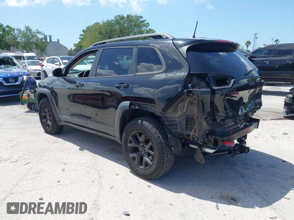 2017 Jeep Cherokee Trailhawk with VIN 1C4PJMBS9HW537962, listed as a IAAI auction lot 42002460 with 129,037 mi miles and . Bid and sale history available at DreamBid. Image 3.
