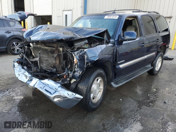 2005 GMC Yukon SLT z VIN 1GKEC13T45J187063, wystawiony jako Copart lot #78581814 z przebiegiem Nie podano mil oraz Szkoda całkowita • Salvage title. Historia ofert i sprzedaży dostępna na DreamBid. Obrazek 1.