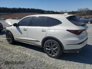 2022 Acura MDX w/A-Spec Package with VIN 5J8YE1H02NL032874, listed as a Copart auction lot 46154755 with 0 mi miles and Salvage Title. Bid and sale history available at carsss.com. Image 2.