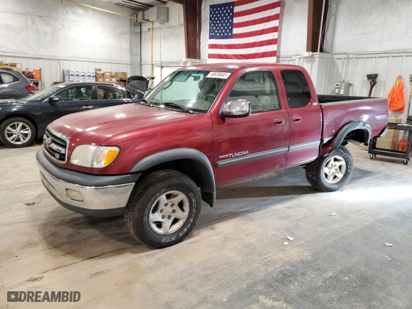 2002 Toyota Tundra SR5 with VIN 5TBBT44112S329910, listed as a Copart auction lot 49835645 with 217,141 mi miles and Non Repairable. Bid and sale history available at carsss.com. Image 1.