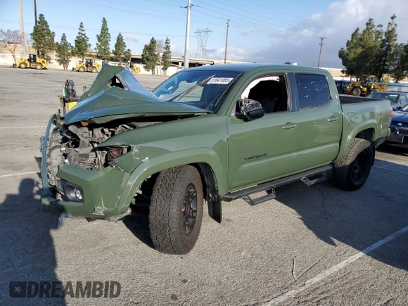 2021 Toyota Tacoma SR5 z VIN 3TMAZ5CN6MM157145, wystawiony jako Copart lot #51641085 z przebiegiem Nie podano mil oraz Szkoda całkowita • Salvage title. Historia ofert i sprzedaży dostępna na DreamBid. Obrazek 1.
