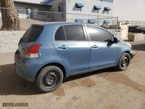 2009 Toyota Yaris with VIN JTDKT903195234291, listed as a Copart auction lot 46946795 with 152,625 mi miles and Salvage Title. Bid and sale history available at carsss.com. Image 3.